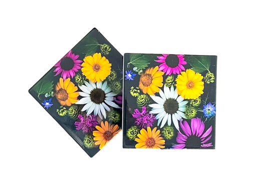 Midsummer Botanical Ceramic Coaster Set of 2