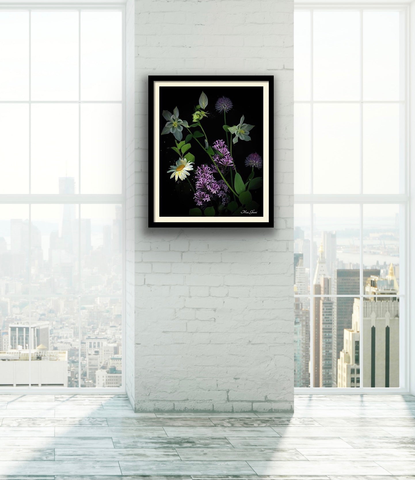 The Chaos of Pollen Framed Botanical Photo Art Print