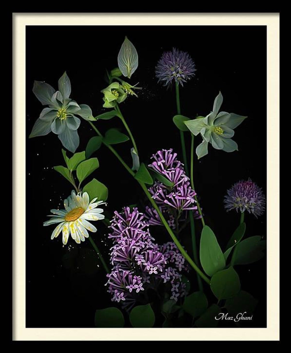 The Chaos of Pollen Framed Botanical Photo Art Print