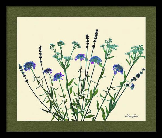 Glowing Wild Framed Botanical Photo Art Print