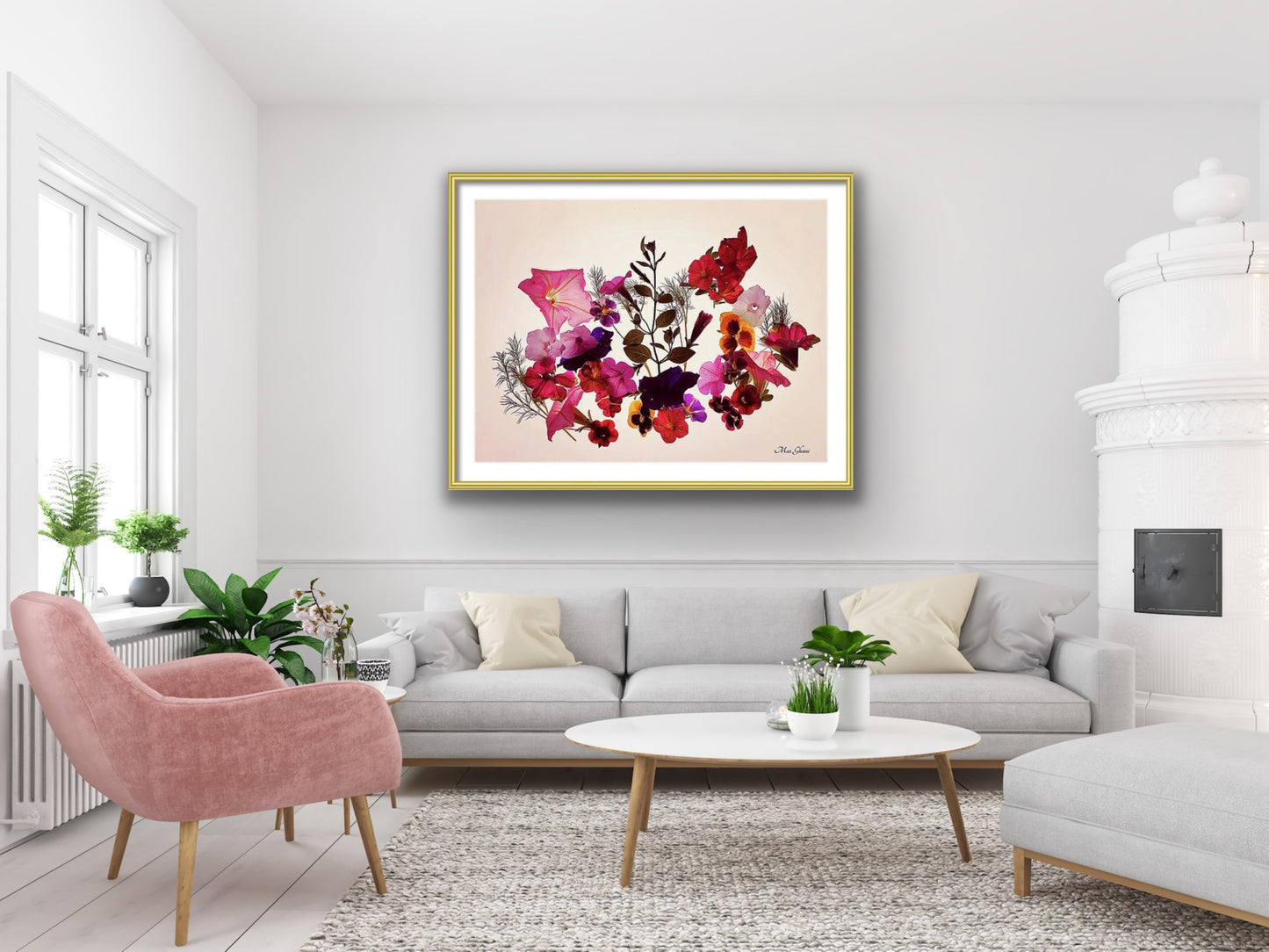 Floralis Framed Botanical Photo Art Print