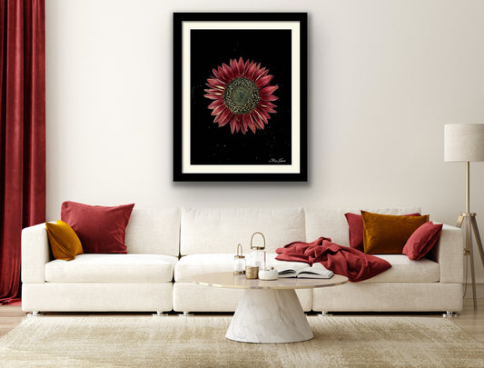 Helianthus Framed Botanical Photo Art Print