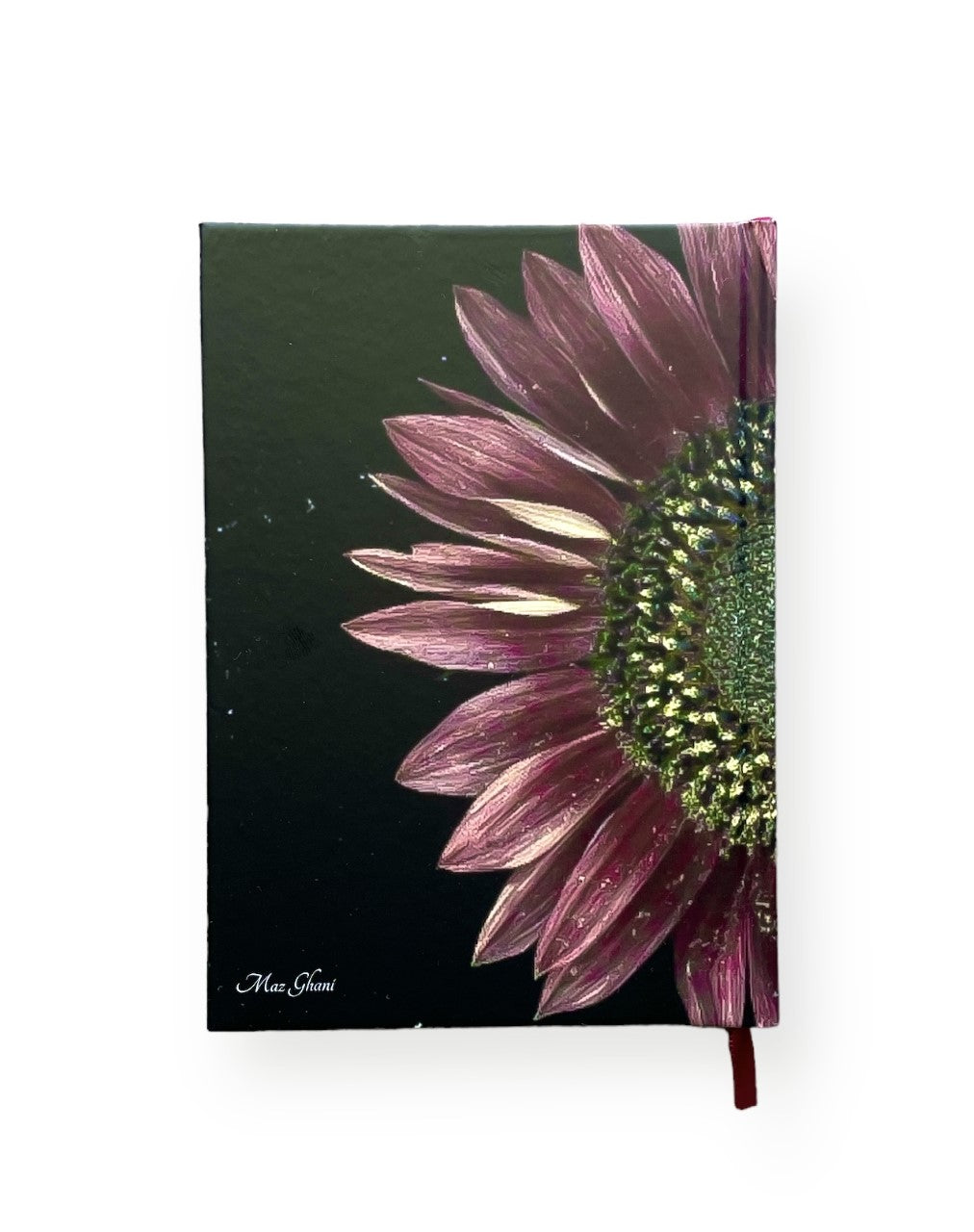 maz ghani, wildflowers, hardcover journal, journal, book, write, luxury gifts, gifts, shop, colorful, flowers, botanical, helianthus