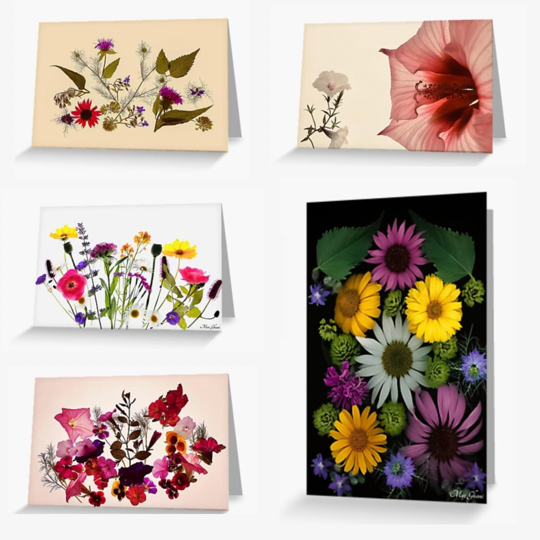 Five Assorted Botanical Greeting Cards
