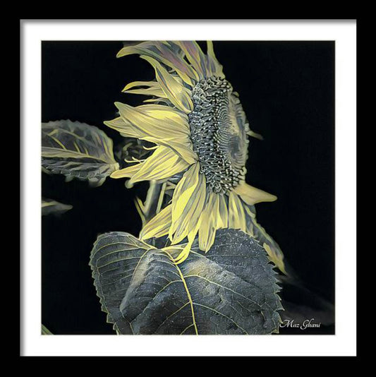 Jaune et Noir Framed Botanical Photo Art Print